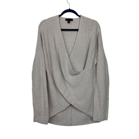 Ann Taylor Metallic Cross-Front Sweater NEW - Picture 1 of 7